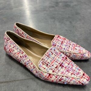 Ann Taylor Multicolored Tweed Nip Toe Flats